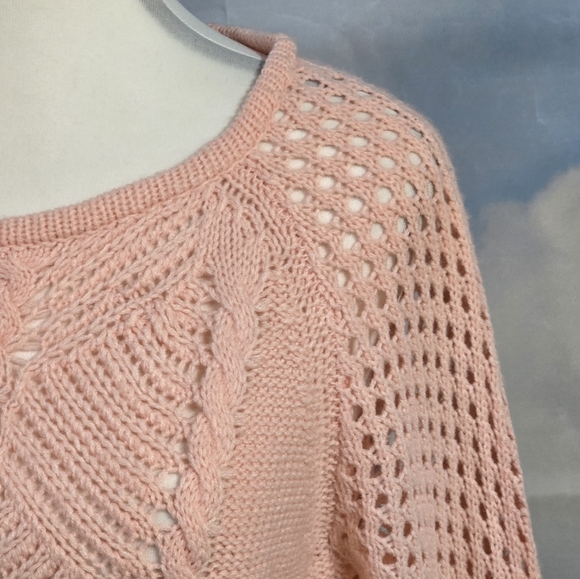 NEW DIRECTIONS | OPEN KNIT TUNIC SWEATER - Picture 10 of 16